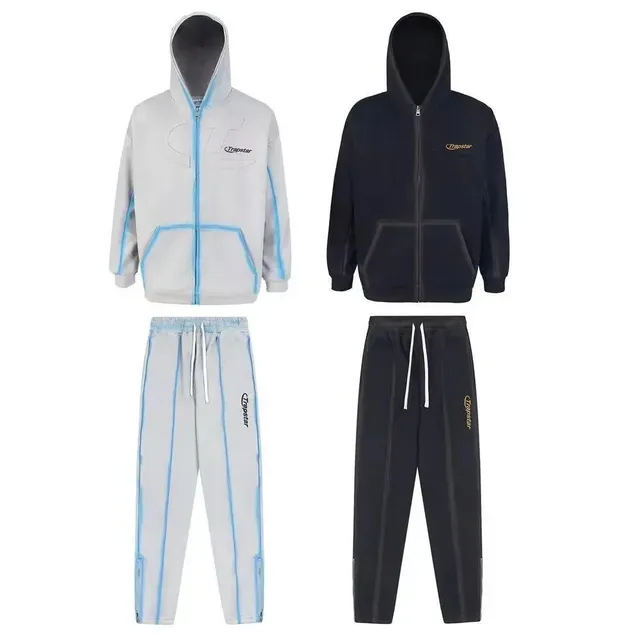 Trapstar Track Suit Two-Tone Zip-Up Hoodie and Joggers