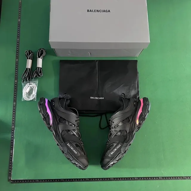 Balenciaga Triple S Black with Neon Accents