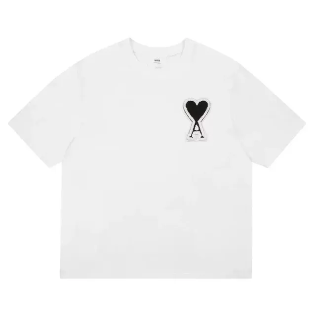 AMI Paris Heart Logo T-Shirt Black Heart Patch