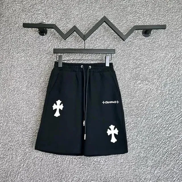 Chrome Hearts Cross-Embroidered Shorts White Cross Logo
