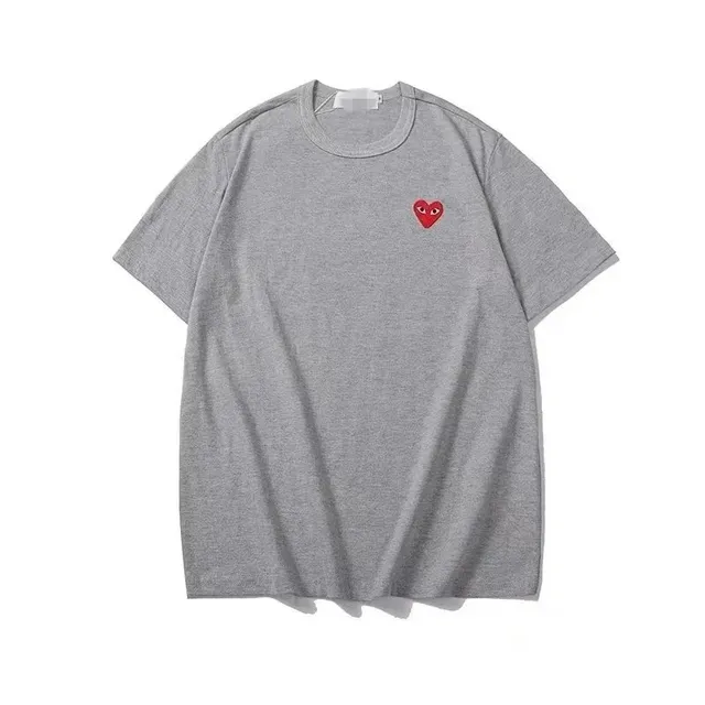 Comme des Garçons Heart Logo Tee Red Heart Embroidery