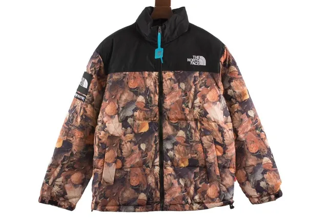 Supreme × The North Face Nuptse Jacket Leaf Print