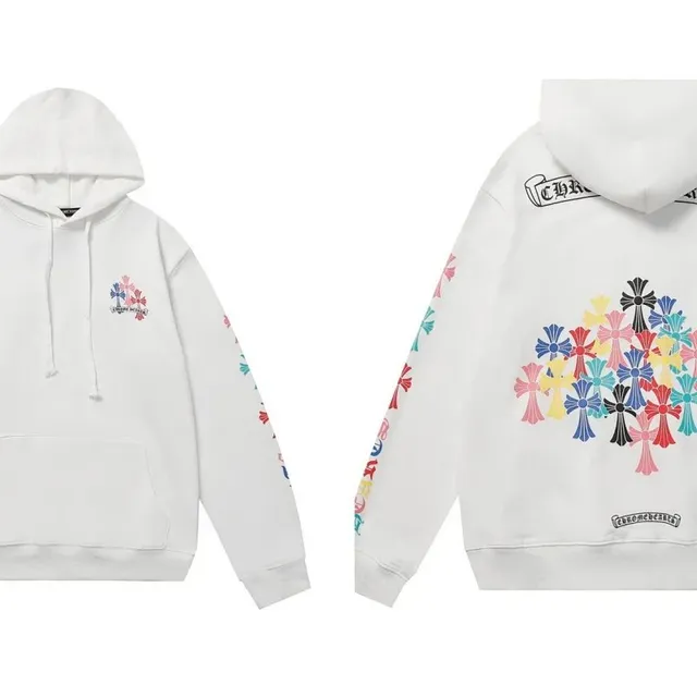 Chrome Hearts Hoodie Multi-Color Cross Print