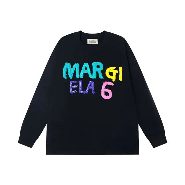 Maison Margiela Long-Sleeve Tee Sequined Margiela 6 Logo