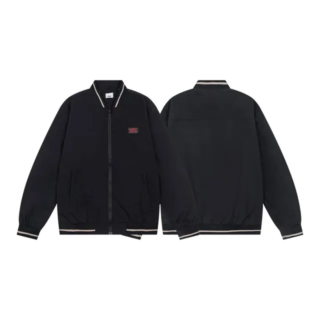 Burberry Varsity Jacket Black with Contrast Trim