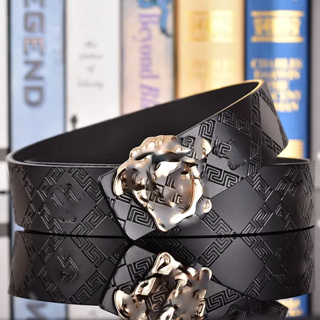 5 # Gold Buckle+Antique Medusa Black