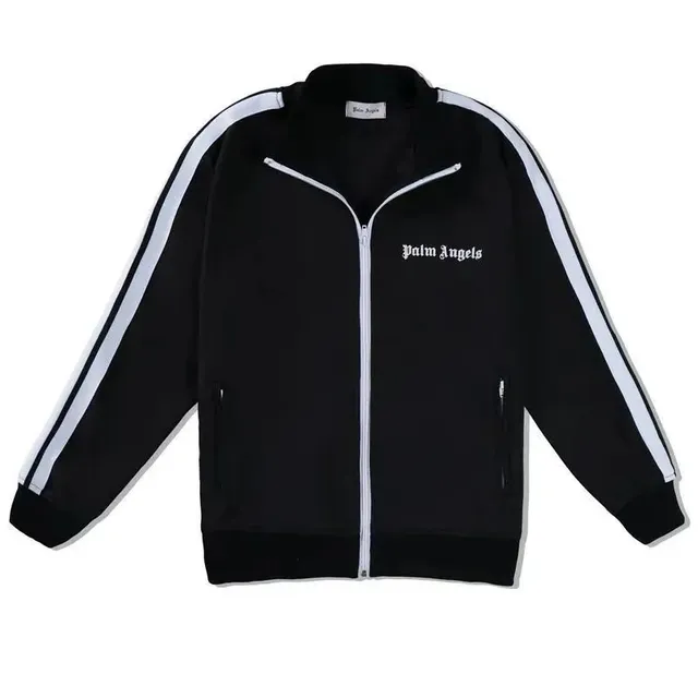 Palm Angels Track Jacket Black with White Stripes