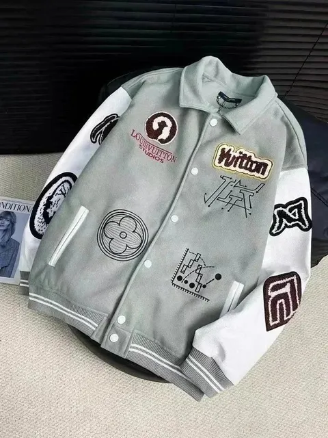 Louis Vuitton Varsity Jacket Patchwork Logo