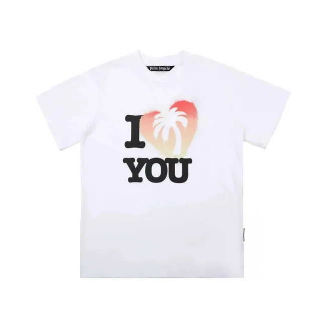 Palm Angels I Love You Tee Palm Tree Heart Print