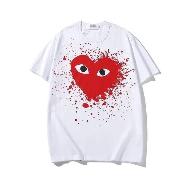 Comme des Garçons Heart Tee Red Heart Splatter