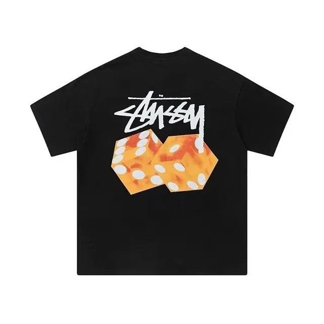 Stüssy Dice Graphic Tee Orange Dice Print