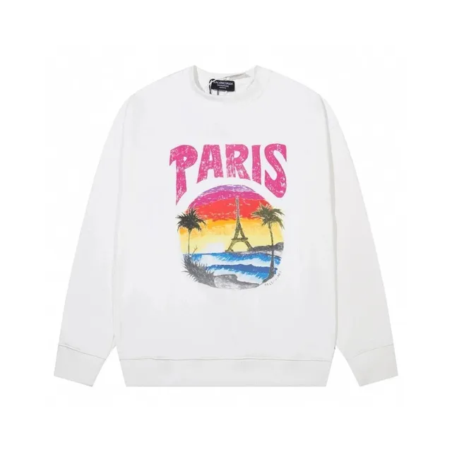 Balenciaga Crewneck Sweatshirt Paris Sunset Print