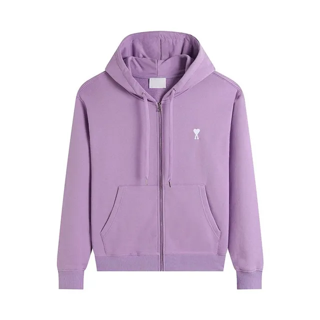Amiri Zip-Up Hoodie Lavender