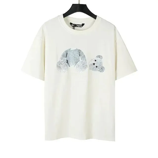 Palm Angels Bear Graphic Tee Crystal Bear Print