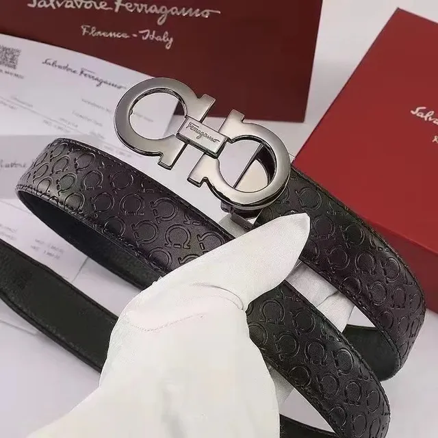 Ferragamo Gancini Belt Embossed Logo