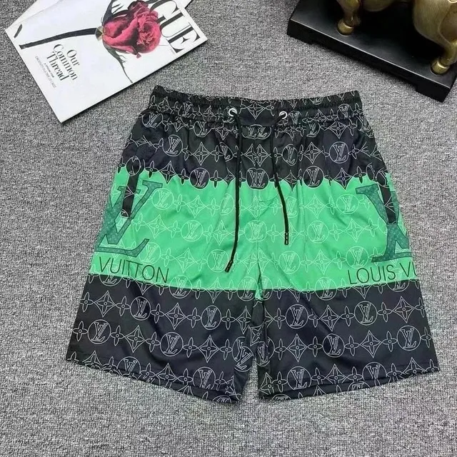 Louis Vuitton Monogram Swim Shorts Green and Black Monogram