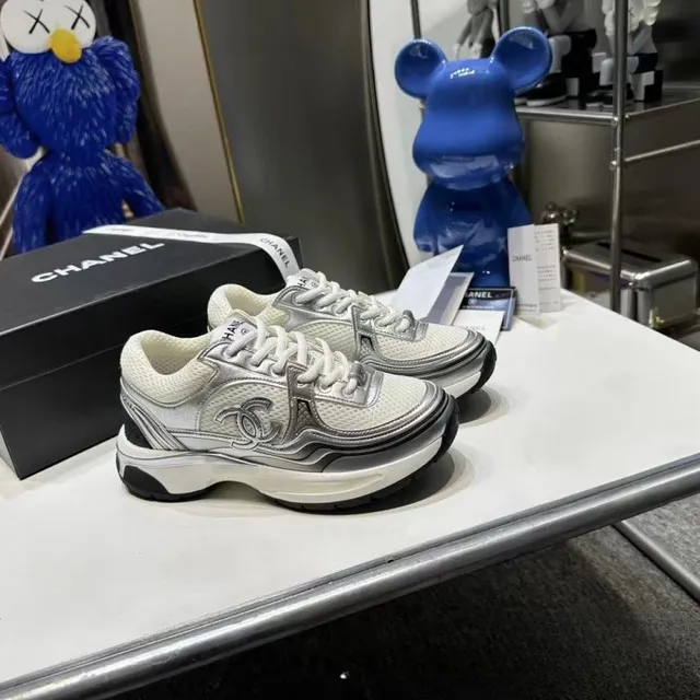 Chanel Trainer Metallic Silver