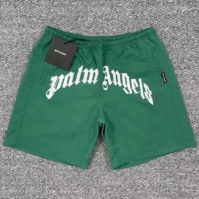Palm Angels Logo Shorts Gothic Print