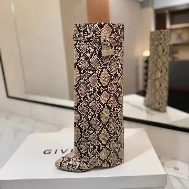 Givenchy Lock Boot Python Print