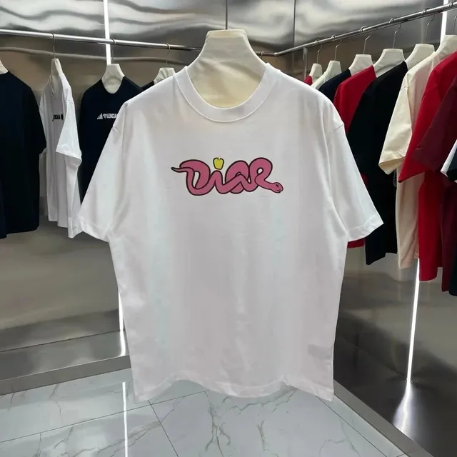 Dior T-Shirt Pink Snake Logo