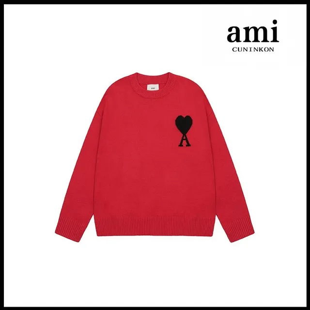 AMI Paris Knit Sweater Heart Logo