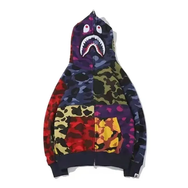 BAPE Shark Full Zip Hoodie Multi Camo