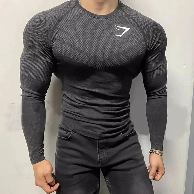 Gymshark Compression Long Sleeve Top Textured Grid