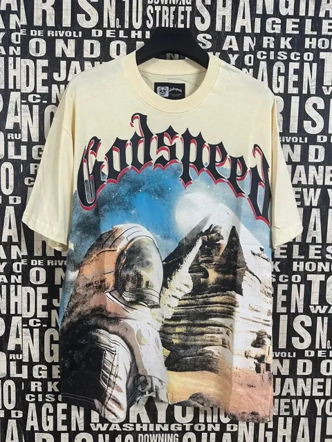 Godspeed Graphic Tee Astronaut Pyramid Print