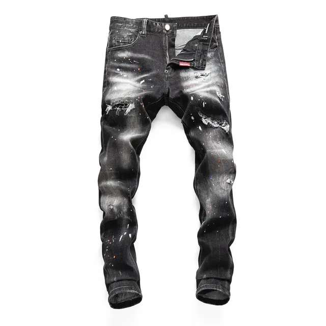 Dsquared2 Distressed Paint-Splatter Jeans Paint Splatter