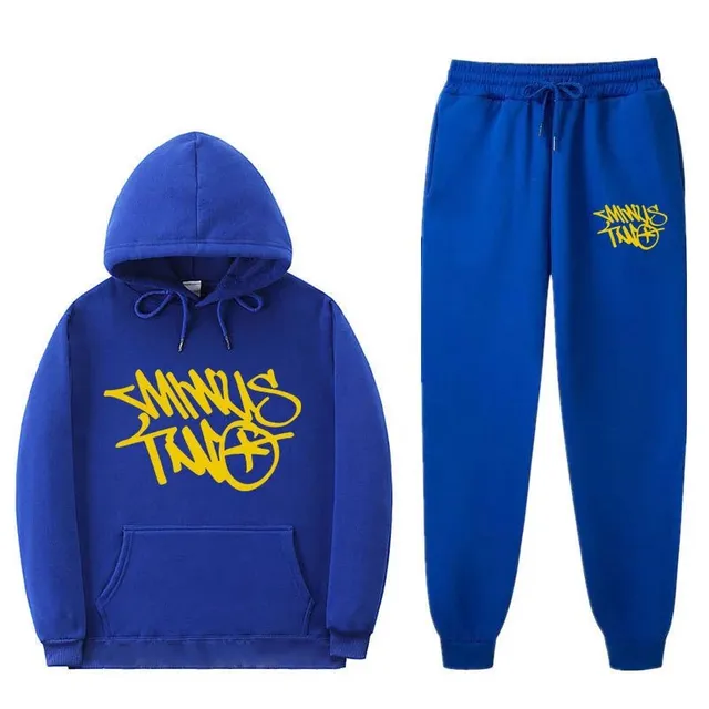 Hoodie and Joggers Set Corteiz Logo Print