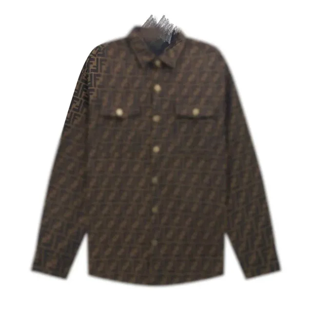 Fendi Logo-Print Shirt Brown FF Monogram