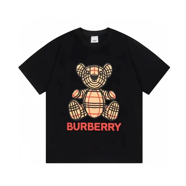 Burberry Teddy Bear Graphic Tee Check Print