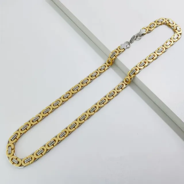 钢间金色项链8mm*60cm