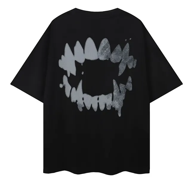 Sp5der Graphic Tee Shark Teeth Print