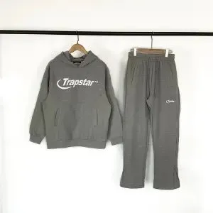 Trapstar Hoodie and Joggers Set Grey Logo