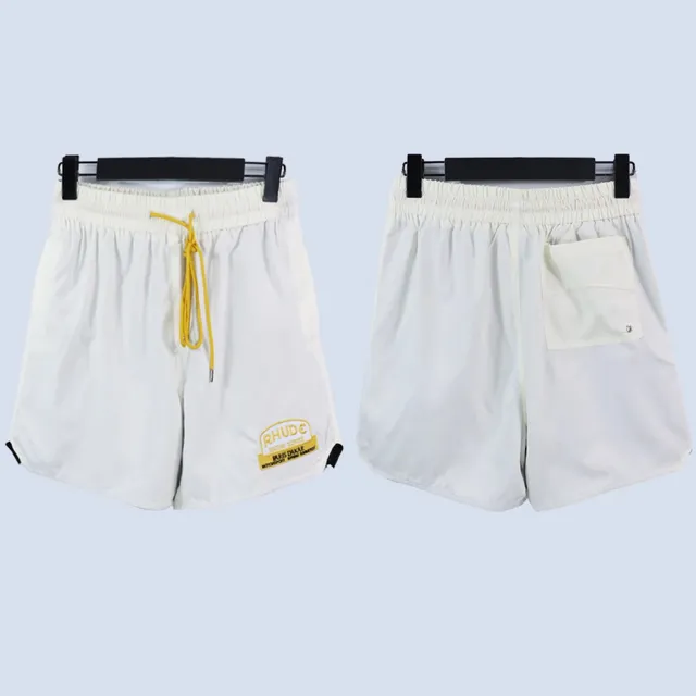 Rhude Racing Shorts Yellow Logo