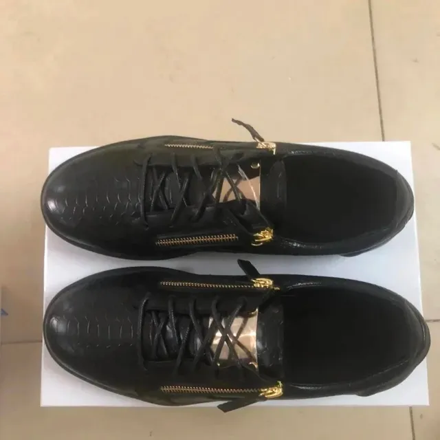 Chrome Hearts Zipper Sneaker Black Python-Embossed with Gold Zip