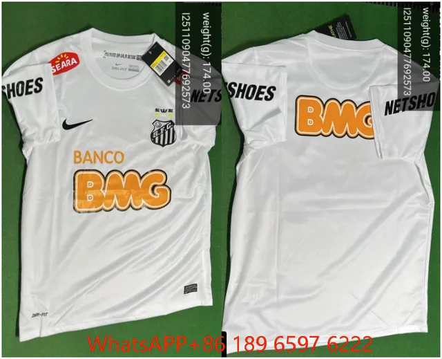 Nike Santos FC Home Jersey BMG Sponsor