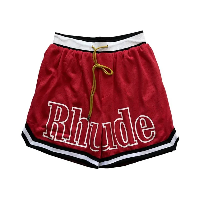 Rhude Mesh Shorts Logo Print