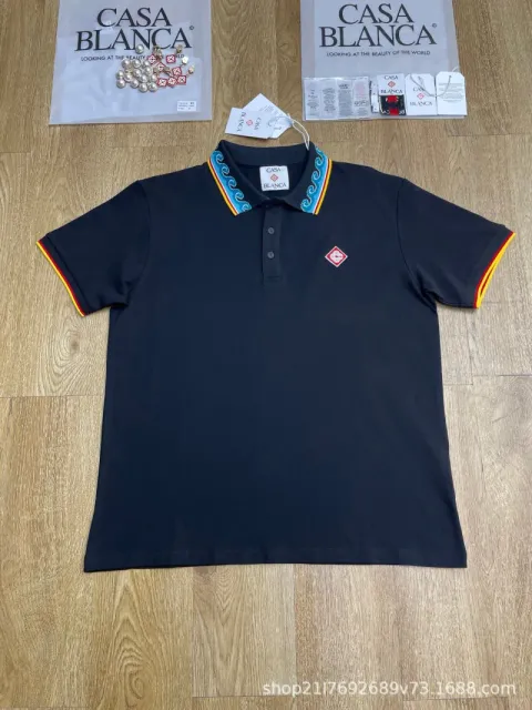 Casablanca Polo Shirt Wave Trim