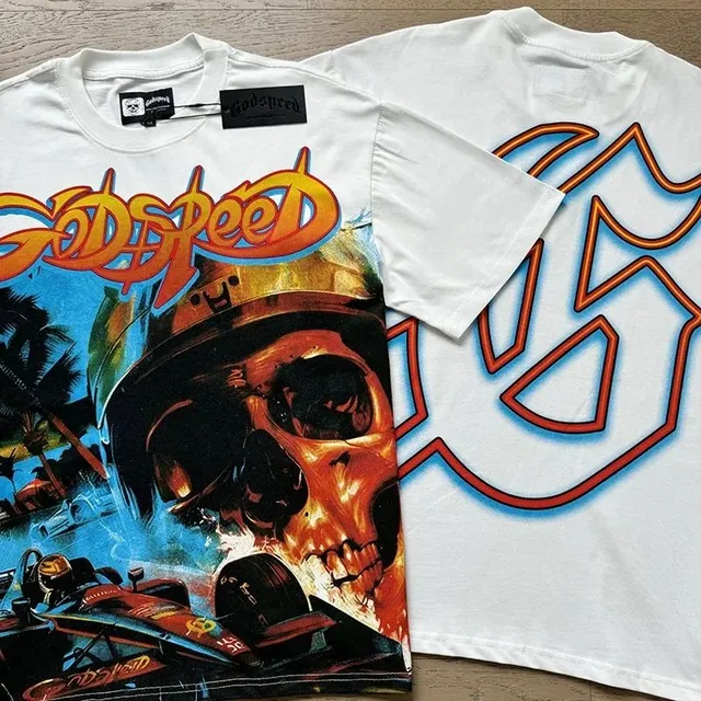 Godspeed Graphic T-Shirt Skull Racing Print