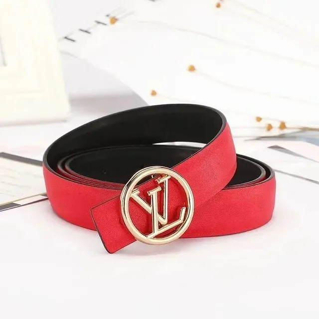 Louis Vuitton LV Circle Buckle Belt Reversible Red/Black