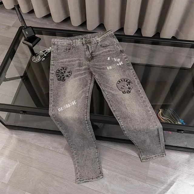 Chrome Hearts Jeans Embroidered Logo
