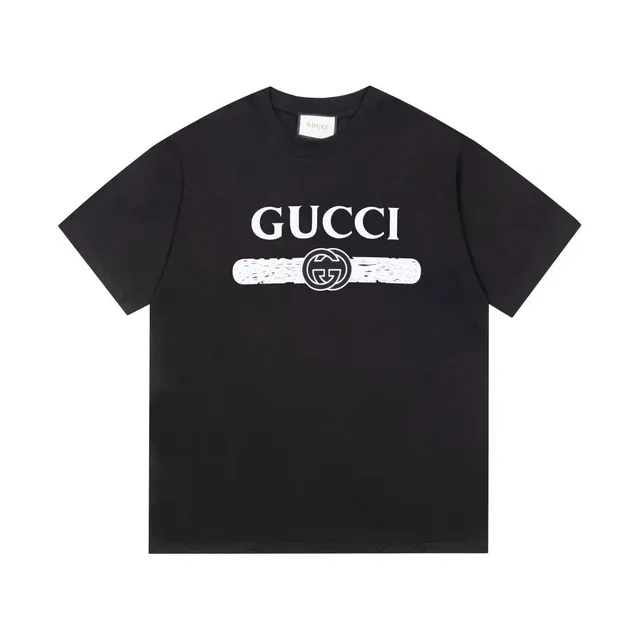 Gucci Logo Print T-Shirt Belt Logo
