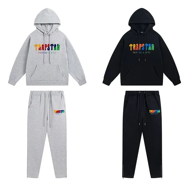 Trapstar Hoodie and Jogger Set Rainbow Logo