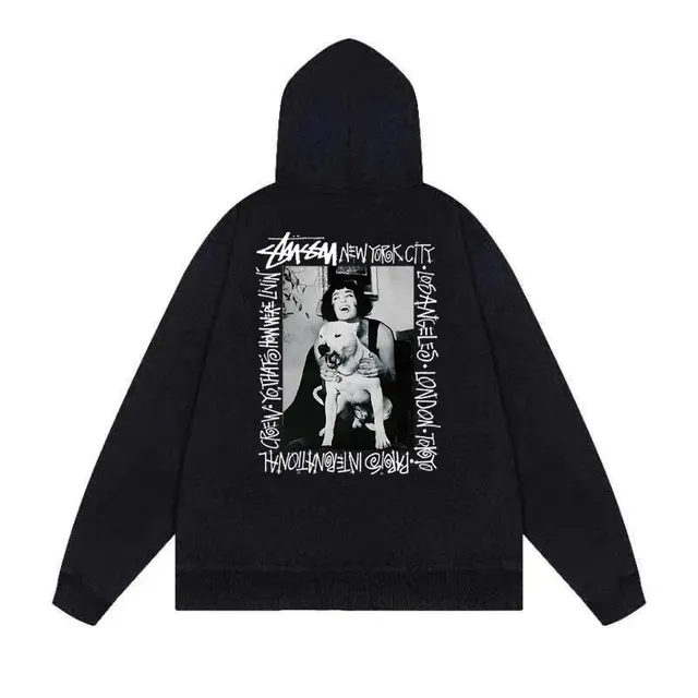 Stüssy Hooded Sweatshirt International Dog Print
