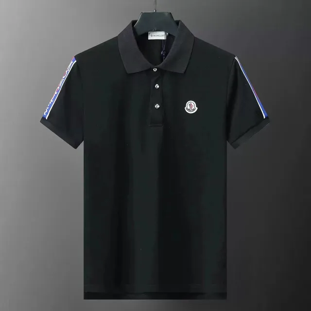 Moncler Polo Shirt Logo Patch with Tape Sleeves