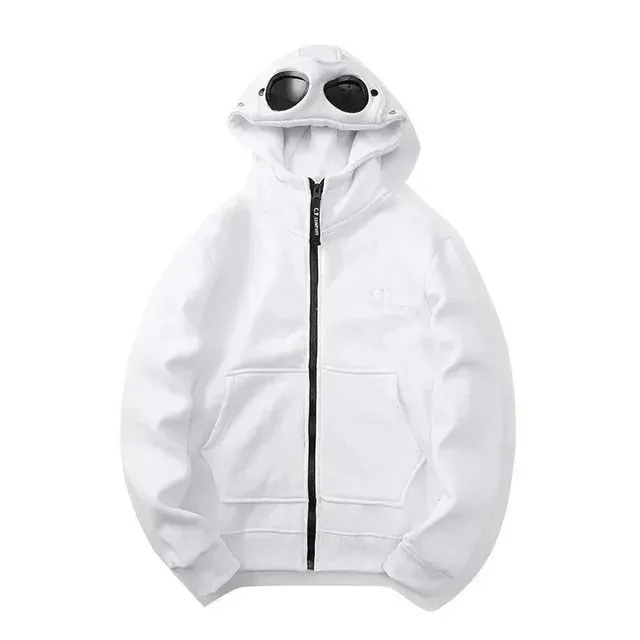 C.P. Company Goggle Hoodie White