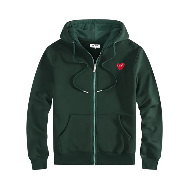 Comme des Garçons Zip-Up Hoodie Heart Logo