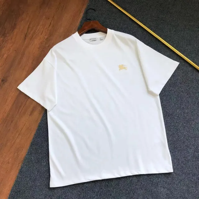 Burberry Logo T-Shirt Gold Embroidered